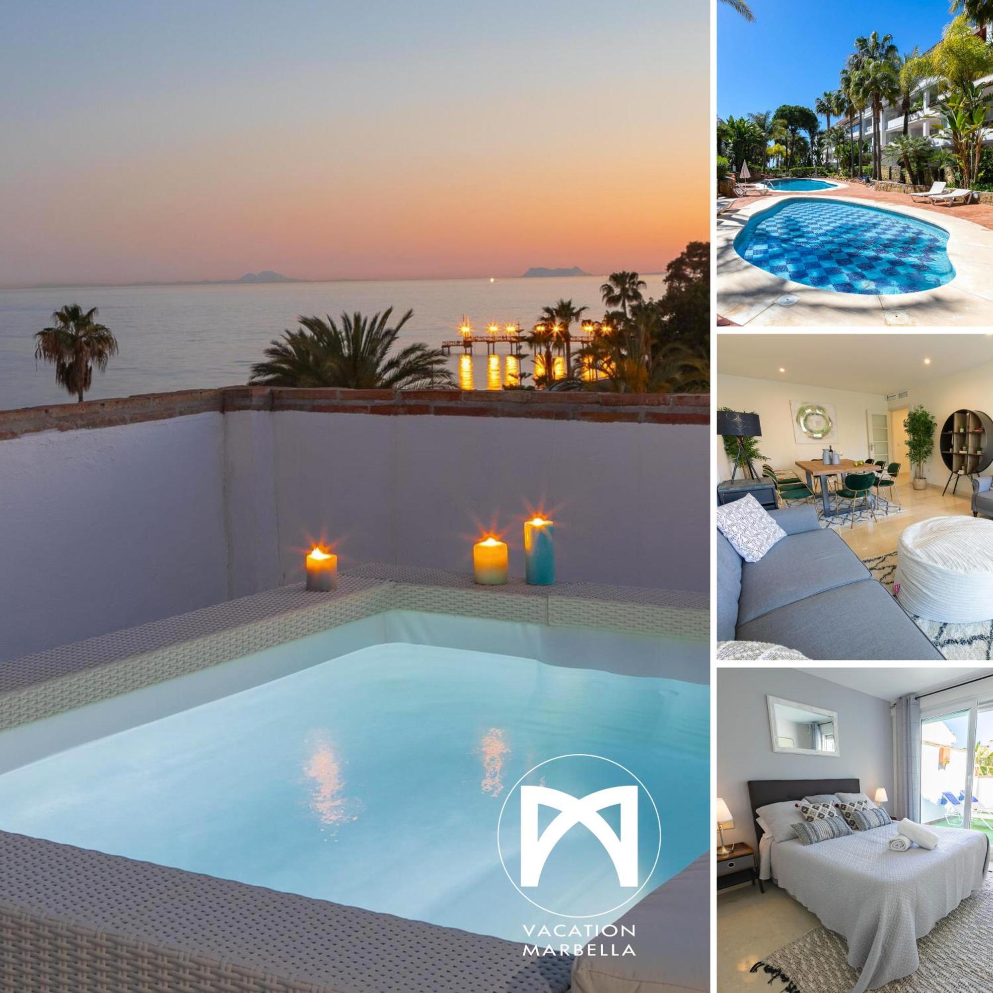 Apartment Vacation I Canas Beachfront Haven, Sea View, Jacuzzi, Golden Mile, Duplex Penthouse, 24-7 Security Marbella